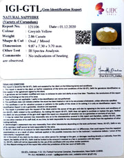 3.17 Ratti Natural Ceylonese Yellow Sapphire with Govt Lab Certificate-(4551)
